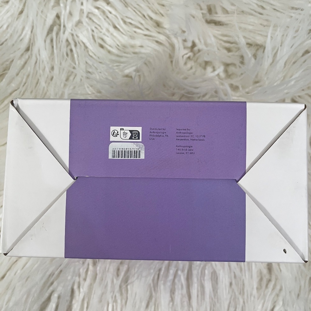 Anthropologie "Set of Morgan Stemless wine glasses in Lilac" New in Box NWT - Picture 7 of 11